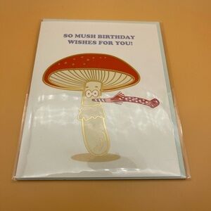 Mushroom Birthday Wishes Greeting Card ILOOTPAPERIE (Mushroom Throw Bundle) NEW